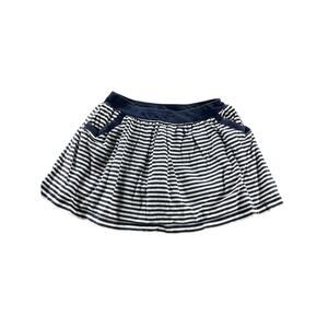 Carters Girls Navy Blue White Striped Skort Shorts Under Skirt Youth Size 6